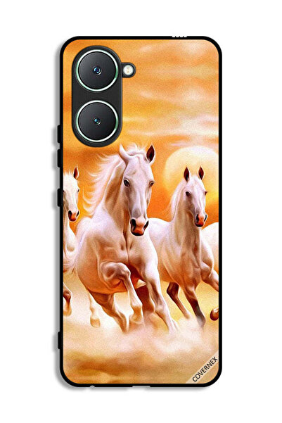 Covernex غطاء حماية لهاتف Vivo Y03 4G بطبعة خيول تركض