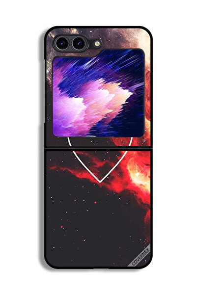 Covernex غطاء حماية لهاتف Samsung Galaxy Z Flip6 بتصميم قلب في الفضاء