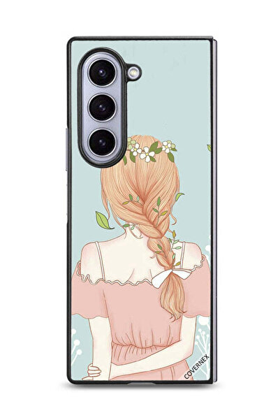 Covernex غطاء حماية لهاتف سامسونج جالاكسي زد فولد 6 بفتاة واقفة بمظهر لطيف