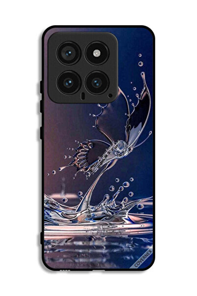 Covernex غطاء حماية لهاتف شاومي 14 بنقشة قطرات الماء على شكل فراشة