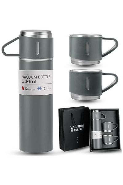 Primo Plus Coffee Mug with Handle for Hot and Cold Drinks Grey Colour