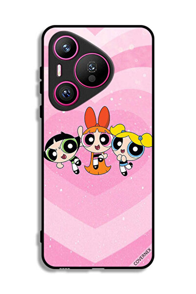 Covernex غطاء حماية لهاتف هواوي بيورا 70 برسومات كرتونية للفتيات القويات
