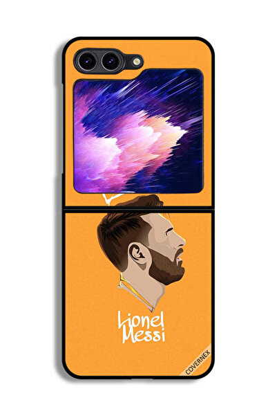 Covernex غطاء حماية لهاتف سامسونج جالاكسي زد فليب 6 بطبعة ليو ميسي الملك