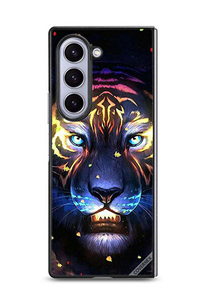 Covernex غطاء حماية لهاتف Samsung Galaxy Z Fold6 بتصميم مشبك فني على شكل أسد