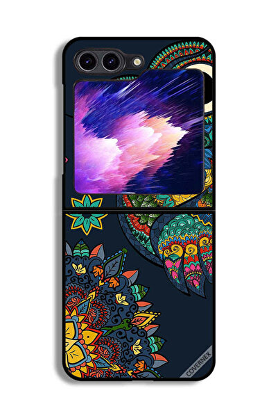 Covernex غطاء حماية لهاتف سامسونج جالاكسي زد فليب 6 بتصميم بومة زهرية