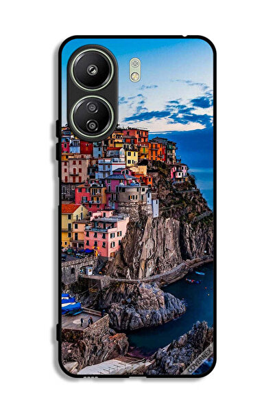 Covernex غطاء حماية لهاتف شاومي ريدمي 13 سي - منازل ملونة على البحر