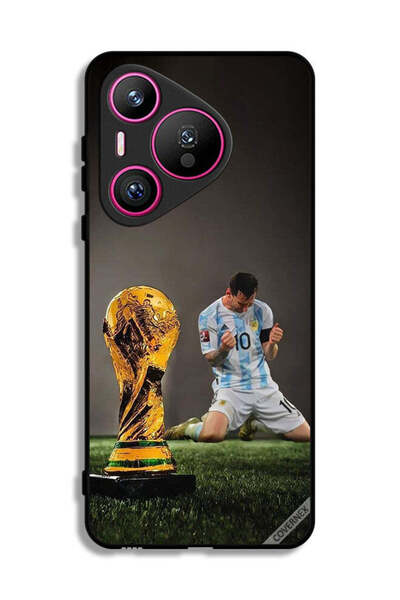 Covernex غطاء حماية لهاتف هواوي بيورا 70 بتصميم ليو ميسي وكأس الفيفا