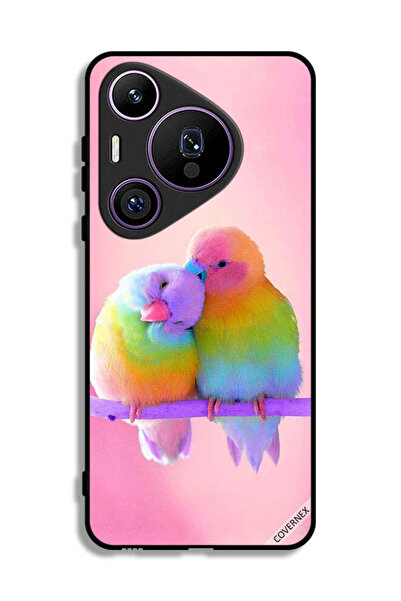 Covernex غطاء حماية لهاتف هواوي بيورا 70 برو بنقشة طيور لطيفة
