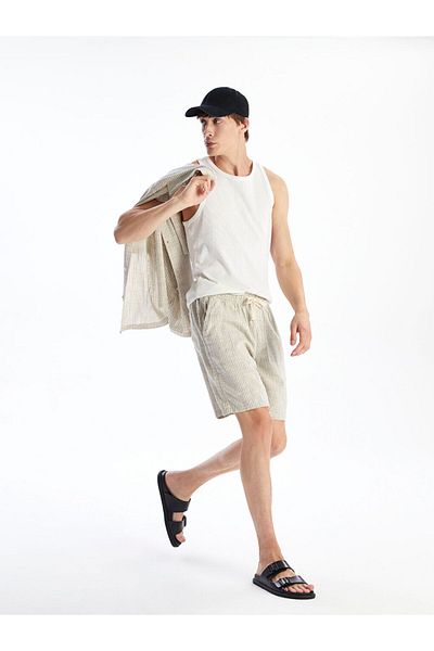LC Waikiki New Season Comfortable Fit Linen Look Men's Shorts - S5R708Z8