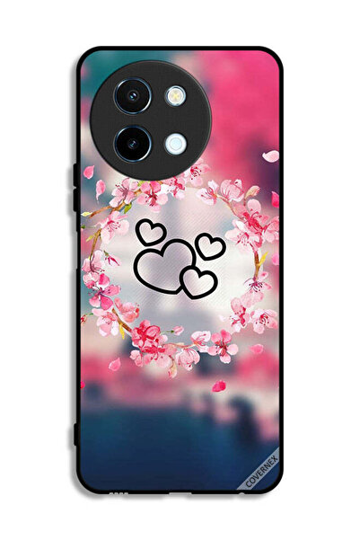 Covernex غطاء حماية لهاتف Vivo Y38 5G بتصميم قلوب ومشبك فني