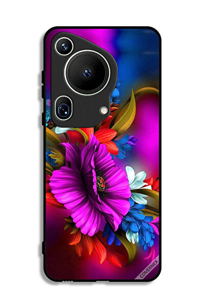 Covernex غطاء حماية فائق الجودة لهاتف هواوي بيورا 70 برسومات زهور عالية الدقة