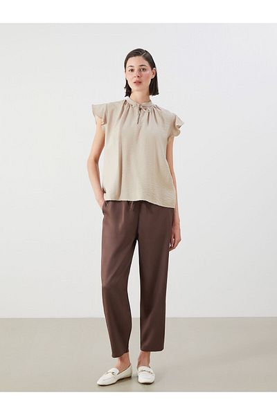 LC Waikiki Carrot Cut Women's Trousers with Elastic Waist