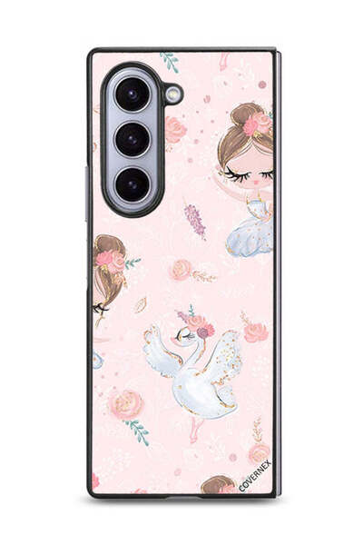 Covernex غطاء حماية لهاتف سامسونج جالكسي زد فولد 6 بتصميم فتاة وزهور