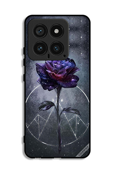 Covernex غطاء حماية لهاتف Xiaomi 14 بخلفية زهور داكنة