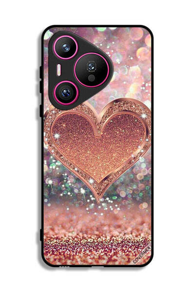 Covernex غطاء حماية لهاتف هواوي بيورا 70 بتصميم قلب لامع