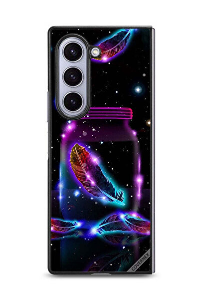 Covernex غطاء حماية لهاتف سامسونج جالاكسي زد فولد 6 بتصميم ريش في جرة