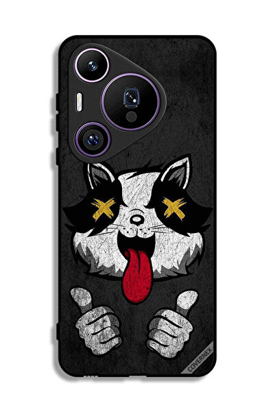 Covernex غطاء حماية لهاتف هواوي بيورا 70 برو بتصميم قطة مارشميلو