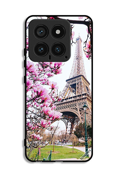 Covernex غطاء حماية لهاتف شاومي 14 بتصميم زهور وبرج إيفل