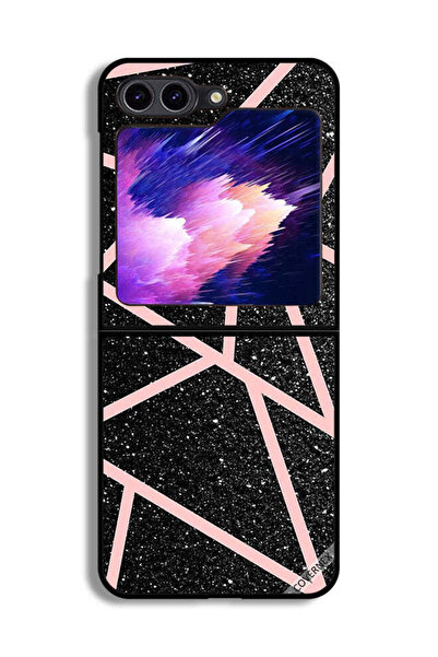 Covernex غطاء حماية لهاتف Samsung Galaxy Z Flip6 بنقشة لامعة ومسارات