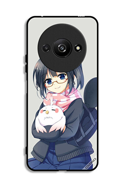 Covernex غطاء حماية لهاتف Xiaomi Redmi A3 4G برسومات فتاة تحمل حيوانًا أليفًا