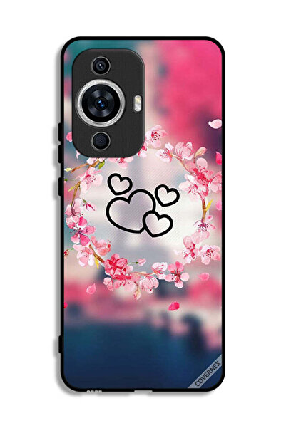 Covernex غطاء حماية لهاتف هواوي نوفا 12 لايت بتصميم قلوب ومشبك فني
