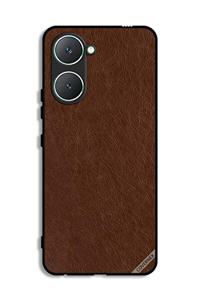 Covernex غطاء حماية جلدي بنمط هندسي لهاتف Vivo Y03 4G