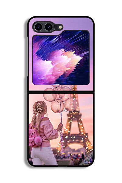 Covernex غطاء حماية لهاتف Samsung Galaxy Z Flip6 بطبعة فتاة تحمل بالونات