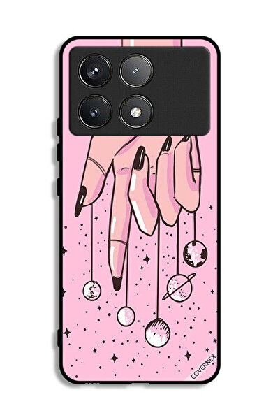 Covernex غطاء حماية لهاتف شاومي ريدمي K70 بتصميم كواكب معلقة على الأصابع