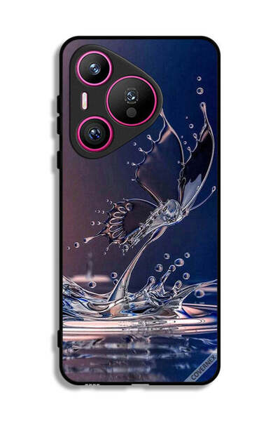 Covernex غطاء حماية لهاتف هواوي بيورا 70 بنقشة قطرات الماء والفراشة
