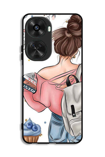 Covernex غطاء حماية لهاتف هواوي نوفا 12 SE بتصميم كتب ورسومات يد فتاة