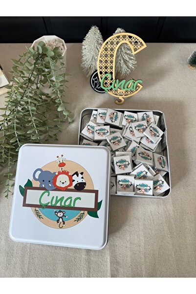 Baykuş Craft Mimarlık İsimli Yeni Doğan Bebek Mevlüd Hediyelik Çikolata-Metal...