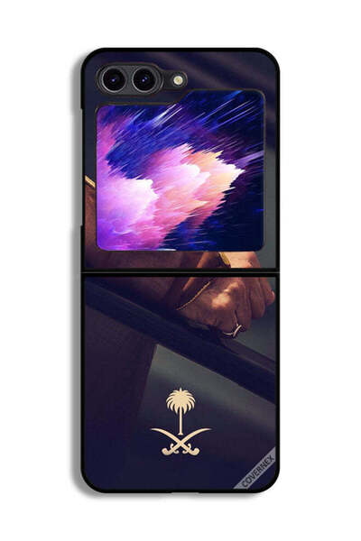 Covernex غطاء حماية لهاتف سامسونج جالكسي زد فليب 6 مع شعار المملكة العربية ال...