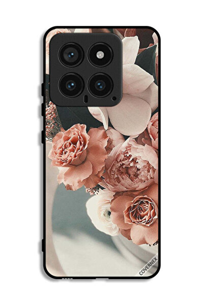 Covernex غطاء حماية لهاتف شاومي 14 بنقشة زهور الخوخ الجميلة