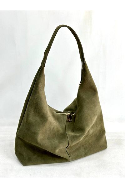 My Easy Shop Women's Bag Genuine Leather Suede Shoulder Bag