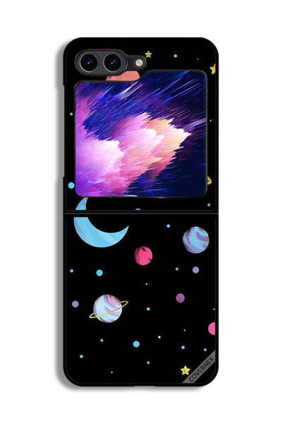Covernex غطاء حماية لهاتف Samsung Galaxy Z Flip6 برسومات الكواكب