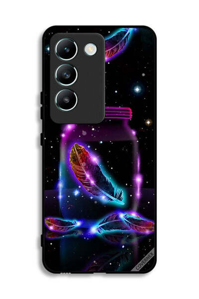 Covernex غطاء حماية لهاتف Vivo Y100 4G بتصميم ريش في جرة