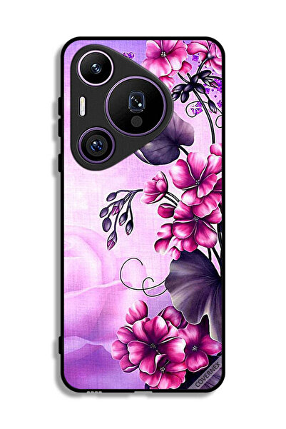 Covernex غطاء حماية لهاتف هواوي بيورا 70 برو بخلفية زهور رومانسية