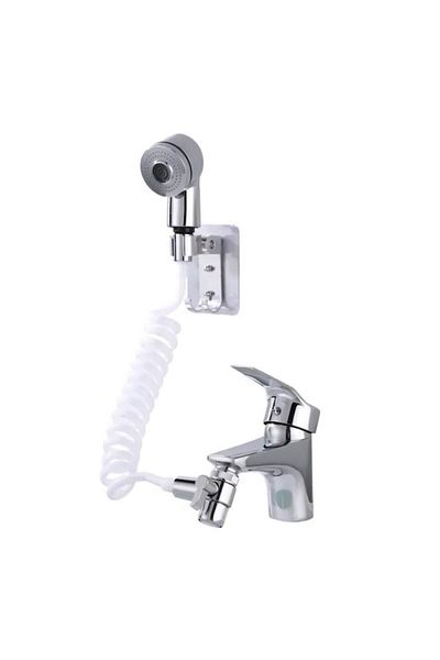 OEM Extension Shower for Faucet, Flexible Hose, Wall Mount, Silver