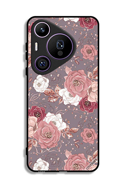 Covernex غطاء حماية لهاتف هواوي بيورا 70 برو بخلفية زهرية