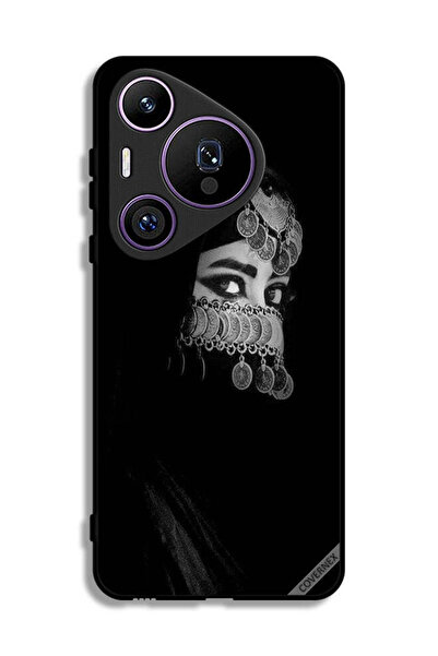 Covernex غطاء حماية لهاتف هواوي بيورا 70 برو، فتاة ذات عيون جميلة ووجه مجوهرات