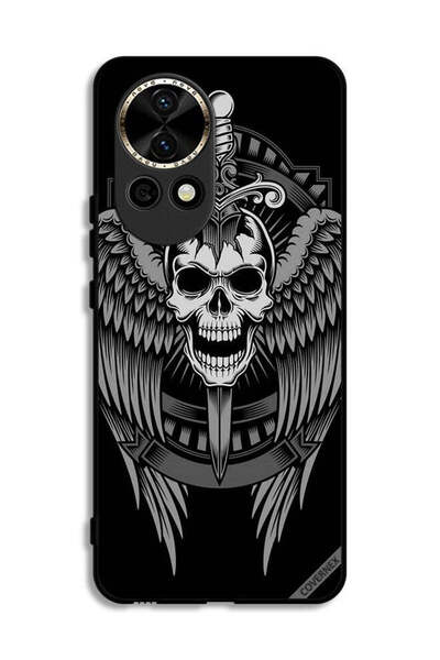 Covernex غطاء حماية لهاتف هواوي نوفا 12 5G بتصميم جمجمة وأجنحة نسر