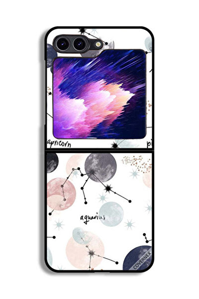 Covernex غطاء حماية لهاتف Samsung Galaxy Z Flip6 بتصميم رسم الكواكب