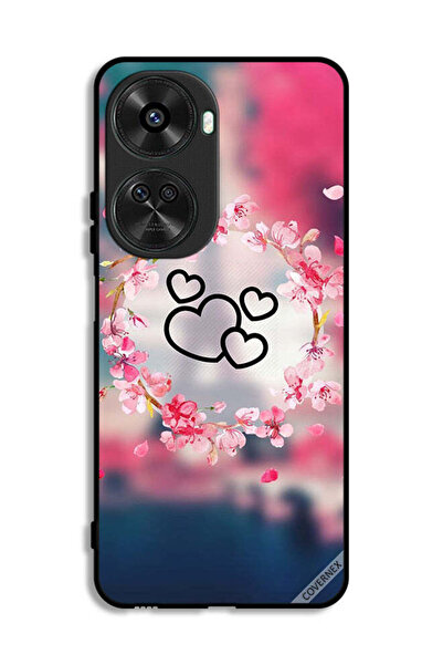 Covernex غطاء حماية لهاتف هواوي نوفا 12 SE بتصميم قلوب ومشبك فني