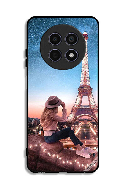 Covernex غطاء حماية لهاتف Realme 12 5G بتصميم فتاة القبعة وبرج إيفل