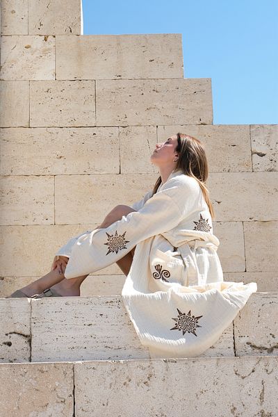 DC Teks Νωπή ρόμπα μουσελίνας / μπουρνούζι / κιμονό