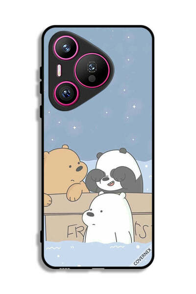 Covernex غطاء حماية لهاتف هواوي بيورا 70 - أصدقاء الدببة