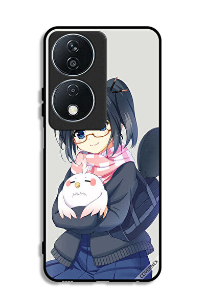 Covernex غطاء حماية لهاتف Honor X7b 5G بتصميم فتاة تحمل حيوانًا أليفًا