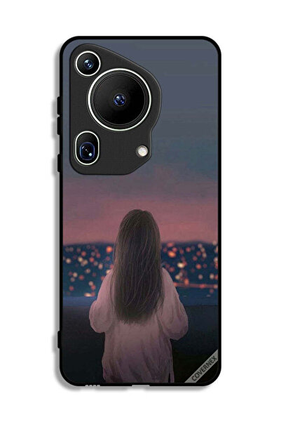 Covernex غطاء حماية لهاتف هواوي بيورا 70 ألترا بتصميم فتاة واقفة
