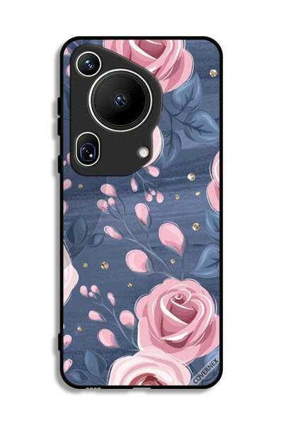 Covernex غطاء حماية فائق لهاتف هواوي بيورا 70 بنقشة الورود والأوراق