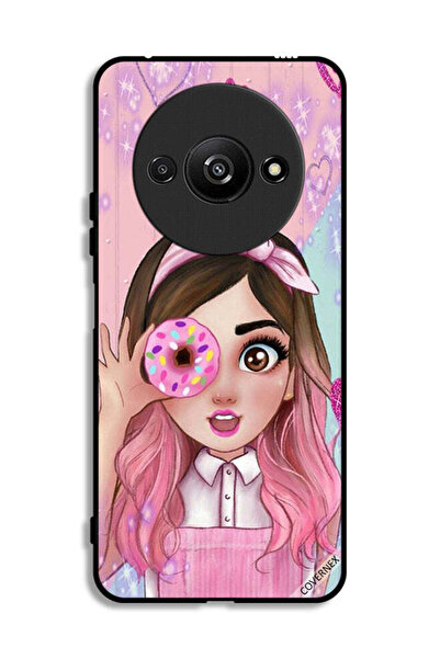 Covernex غطاء حماية لهاتف Xiaomi Redmi A3 4G برسومات فتاة محبة للدونات